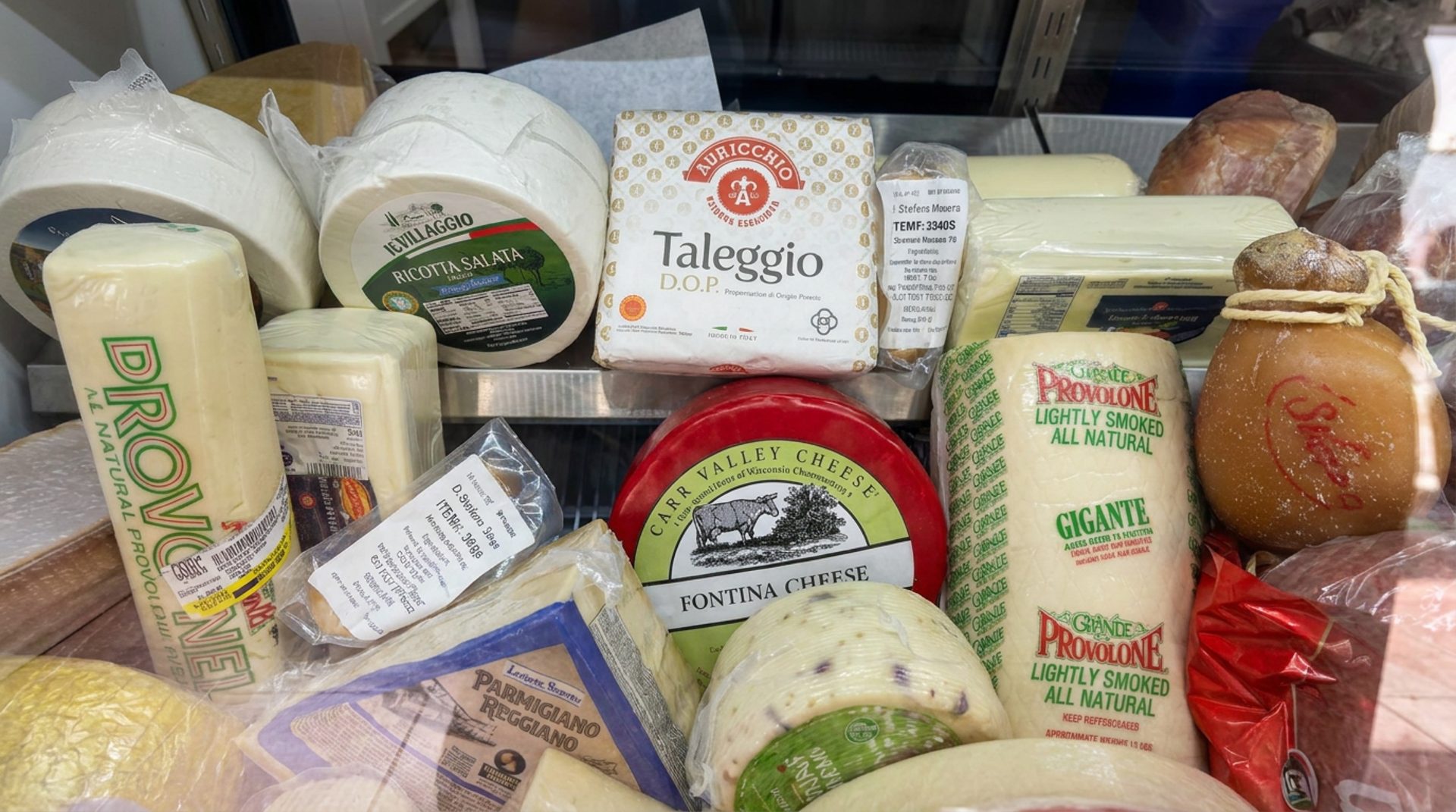 Italian cheeses by the wedge