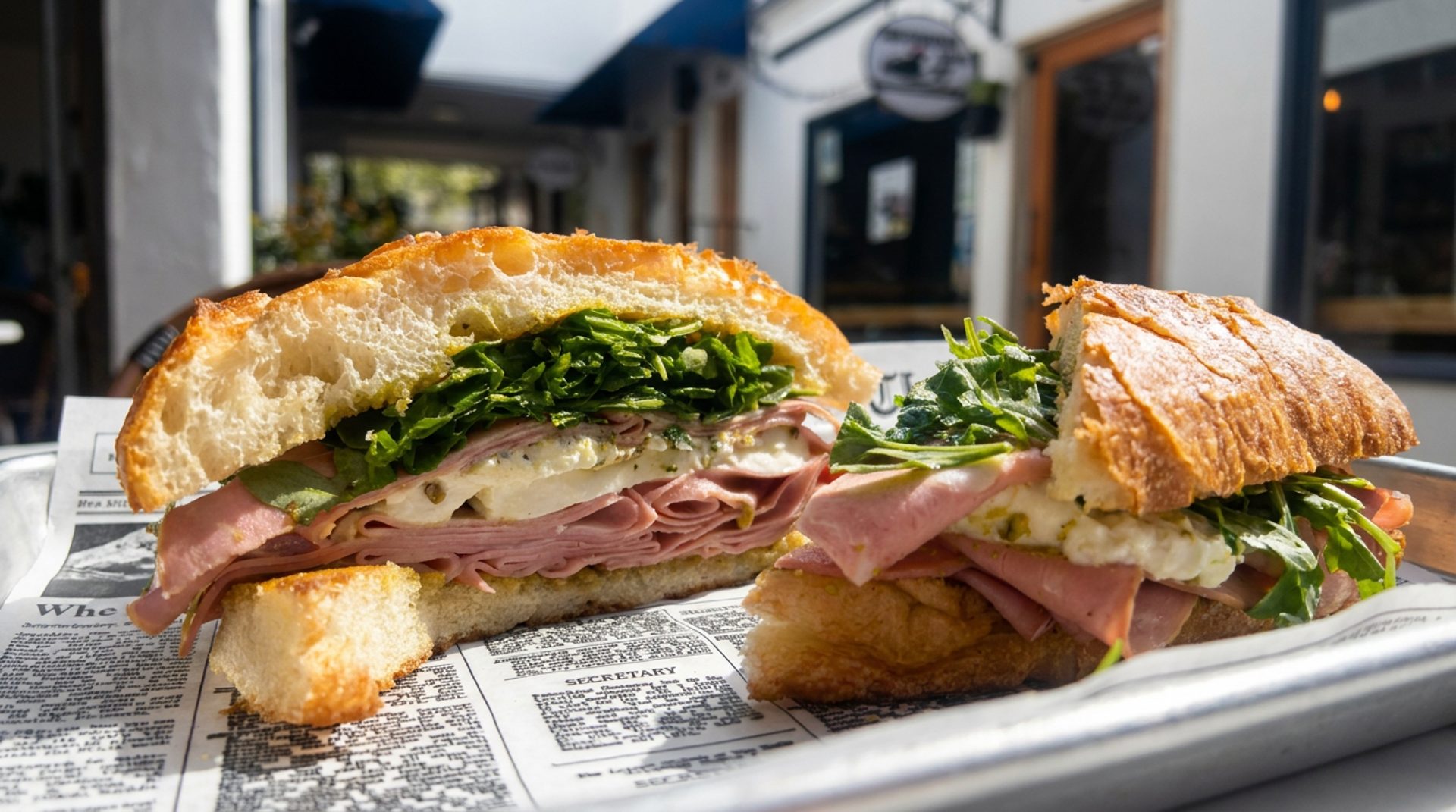 The Mortazza on focaccia